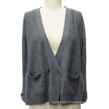 Femmes V Neck à manches longues Pure Color Cardigan Tricots